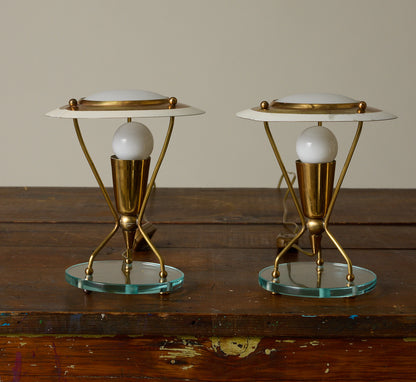 PAIR OF 1960S PETITE ITALIAN BOUDOIR LAMPS