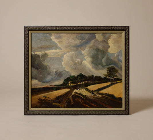 1920S ENGLISH LANDSCAPE OF GATHERING STORM CLOUDS