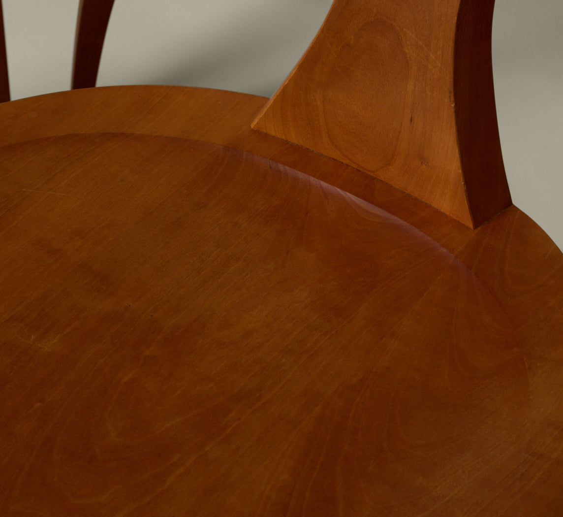 SET OF 6 CHERRY WOOD MERIDIAN DINING CHAIR BY THOS. MOSER