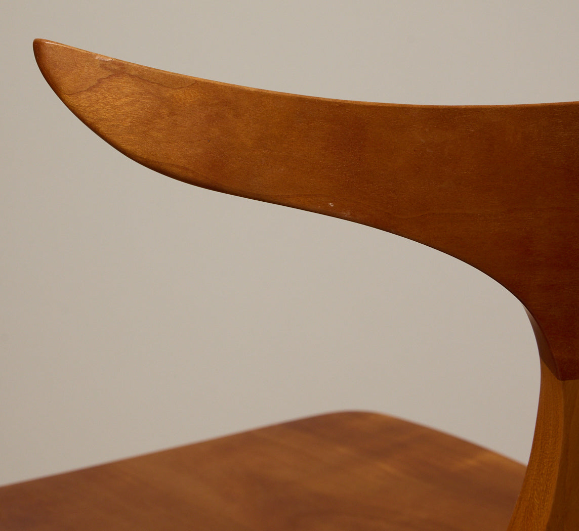 SET OF 6 CHERRY WOOD MERIDIAN DINING CHAIR BY THOS. MOSER