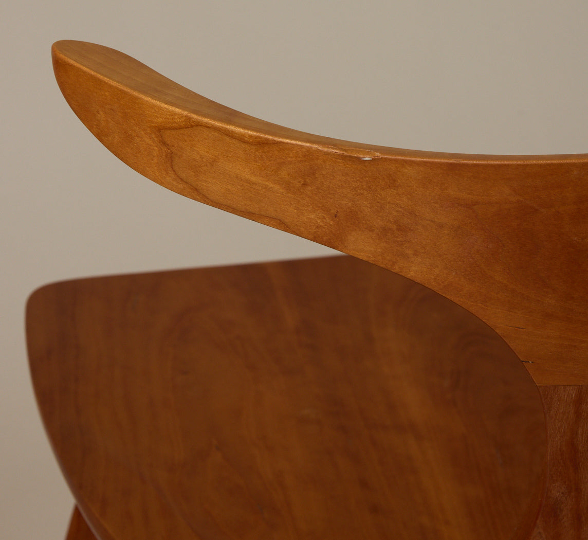 SET OF 6 CHERRY WOOD MERIDIAN DINING CHAIR BY THOS. MOSER