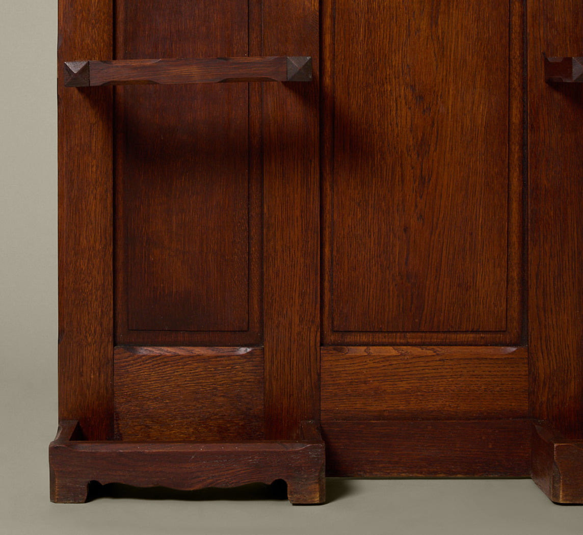 ANTIQUE FRENCH OAK HALL TREE IN THE STYLE OF CHARLES DUDOUYT