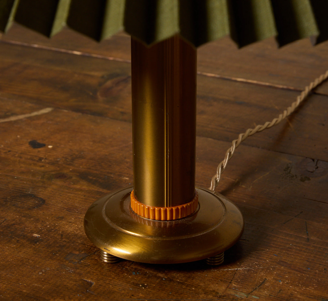PAIR OF ART DECO BRASS & BAKELITE TABLE LAMPS CIRCA 1920S