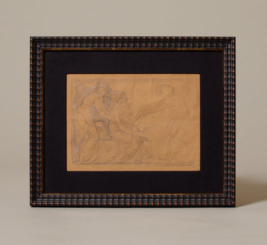 1920S SPANISH CHARCOAL FIGURE STUDY