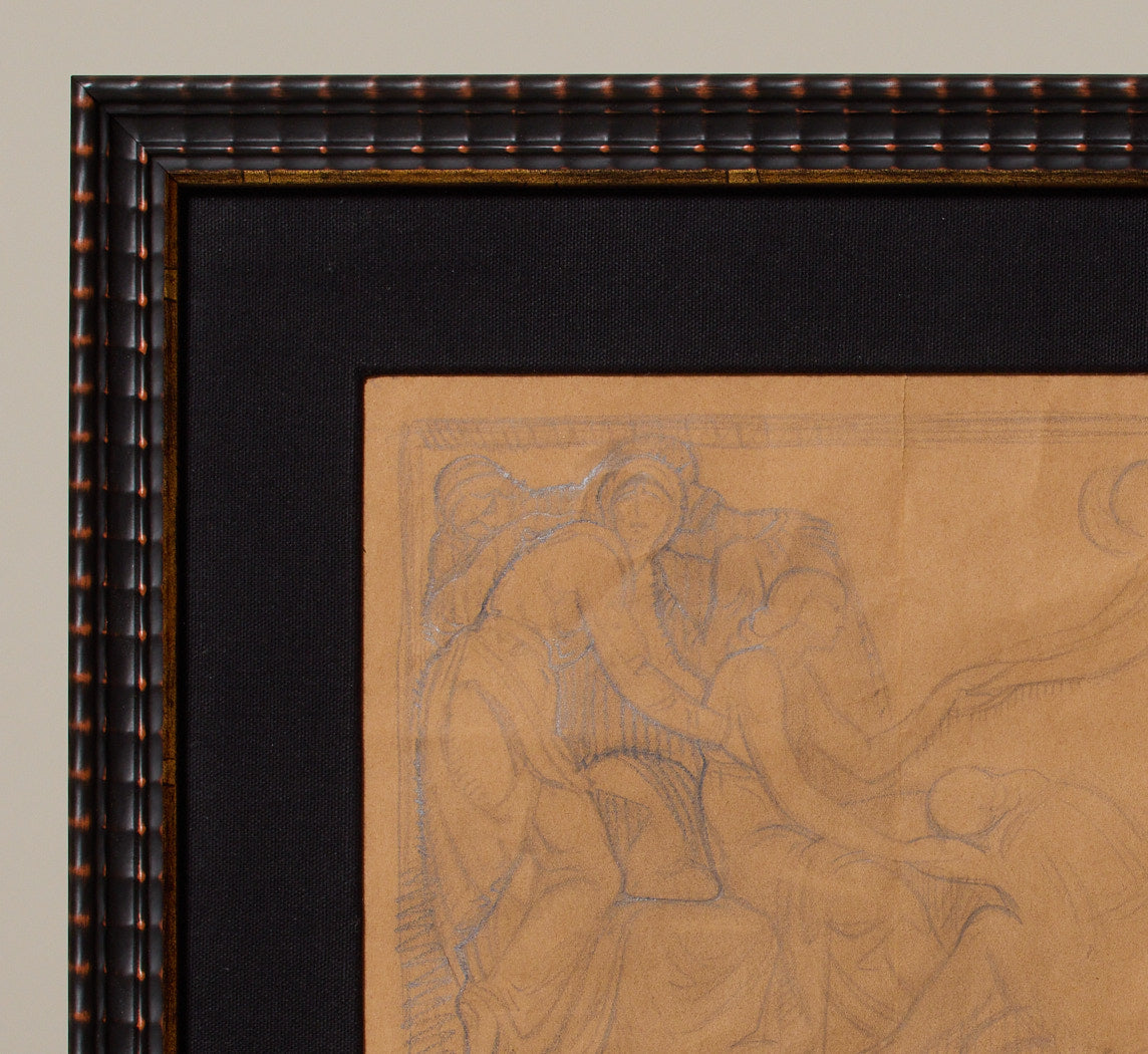 1920S SPANISH CHARCOAL FIGURE STUDY