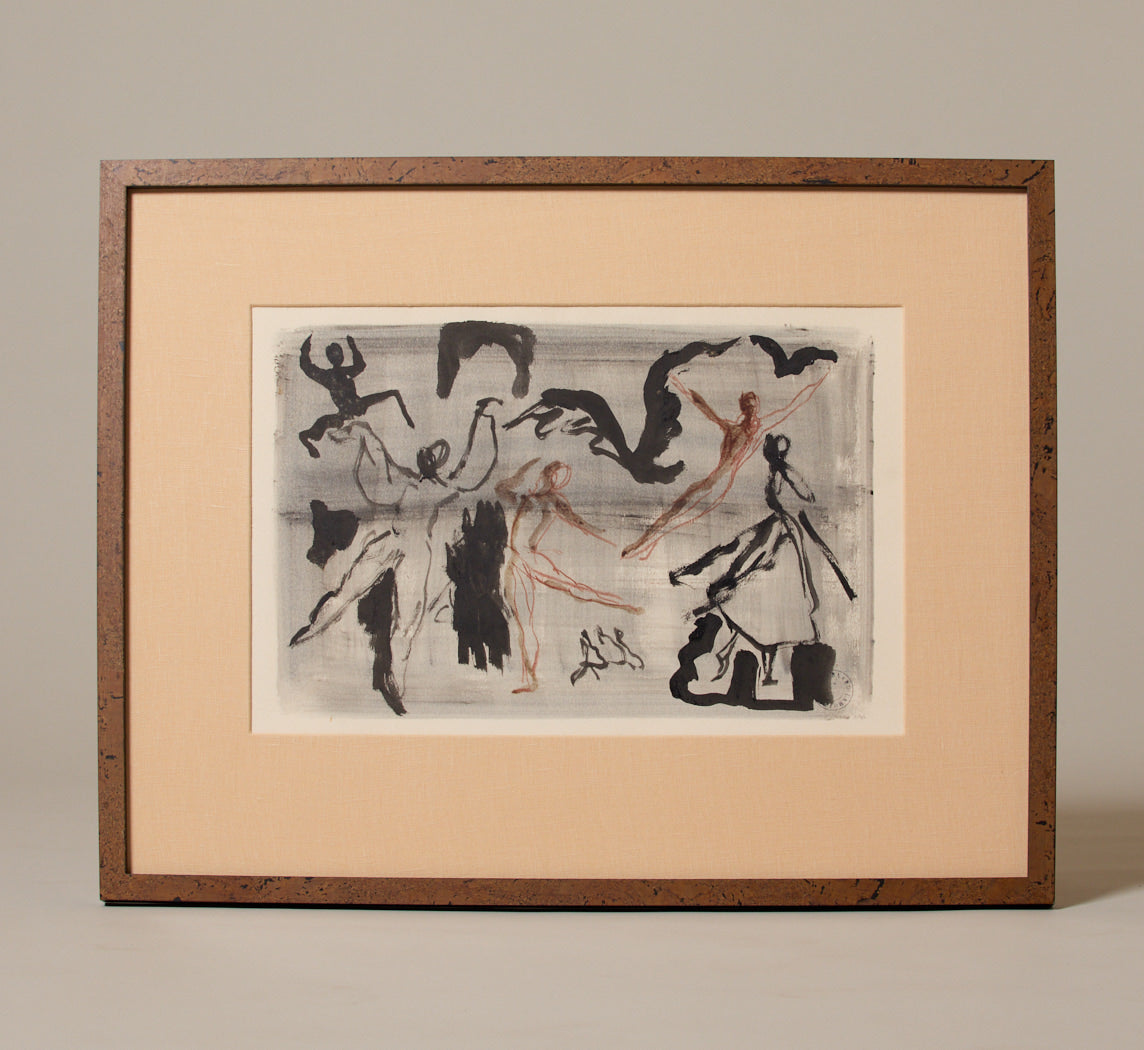 MIDCENTURY FRENCH BALLET MOTION STUDY BY BERNARD LAMOTTE (1903–1983)
