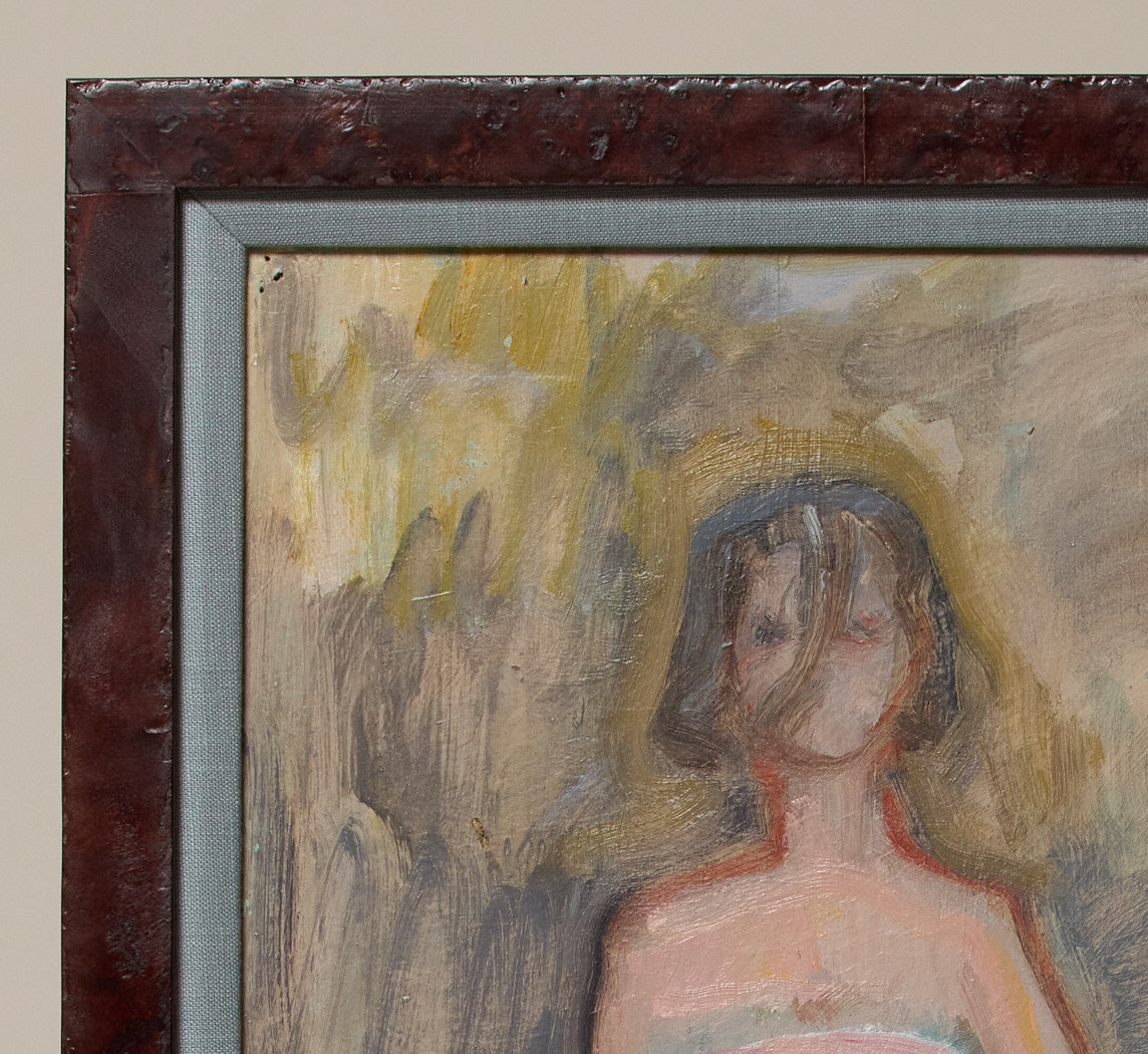 1960S FRENCH WOMAN AFTER SHOWER SCENE BY BERNARD LAMOTTE (1903–1983)