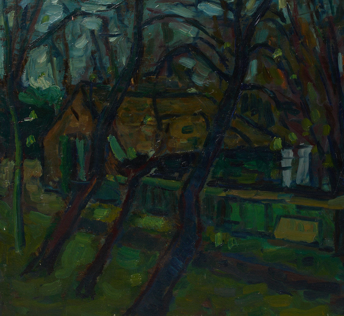 1930S DUTCH FAUVIST FARM LANDSCAPE