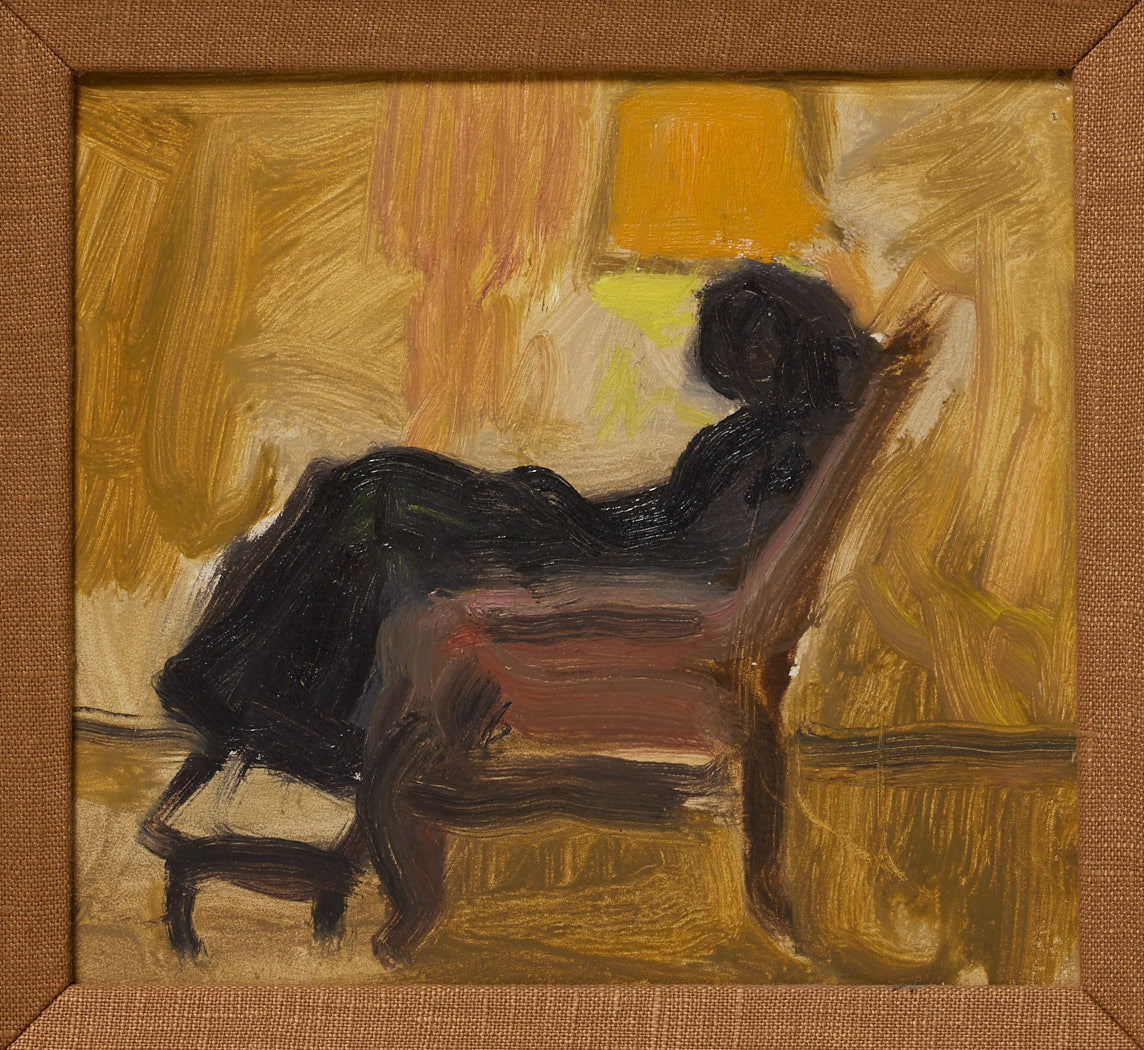 FRENCH MIDCENTURY SILHOUETTED FIGURE STUDY BY BERNARD LAMOTTE (1903–1983)