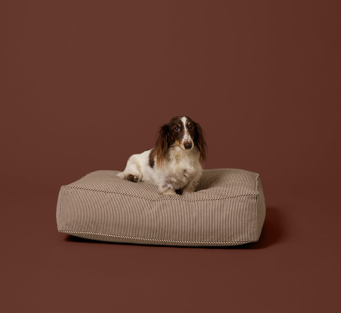 PIERCE & WARD DOG BED IN ESSEX STRIPE (MULTIPLE SIZES)