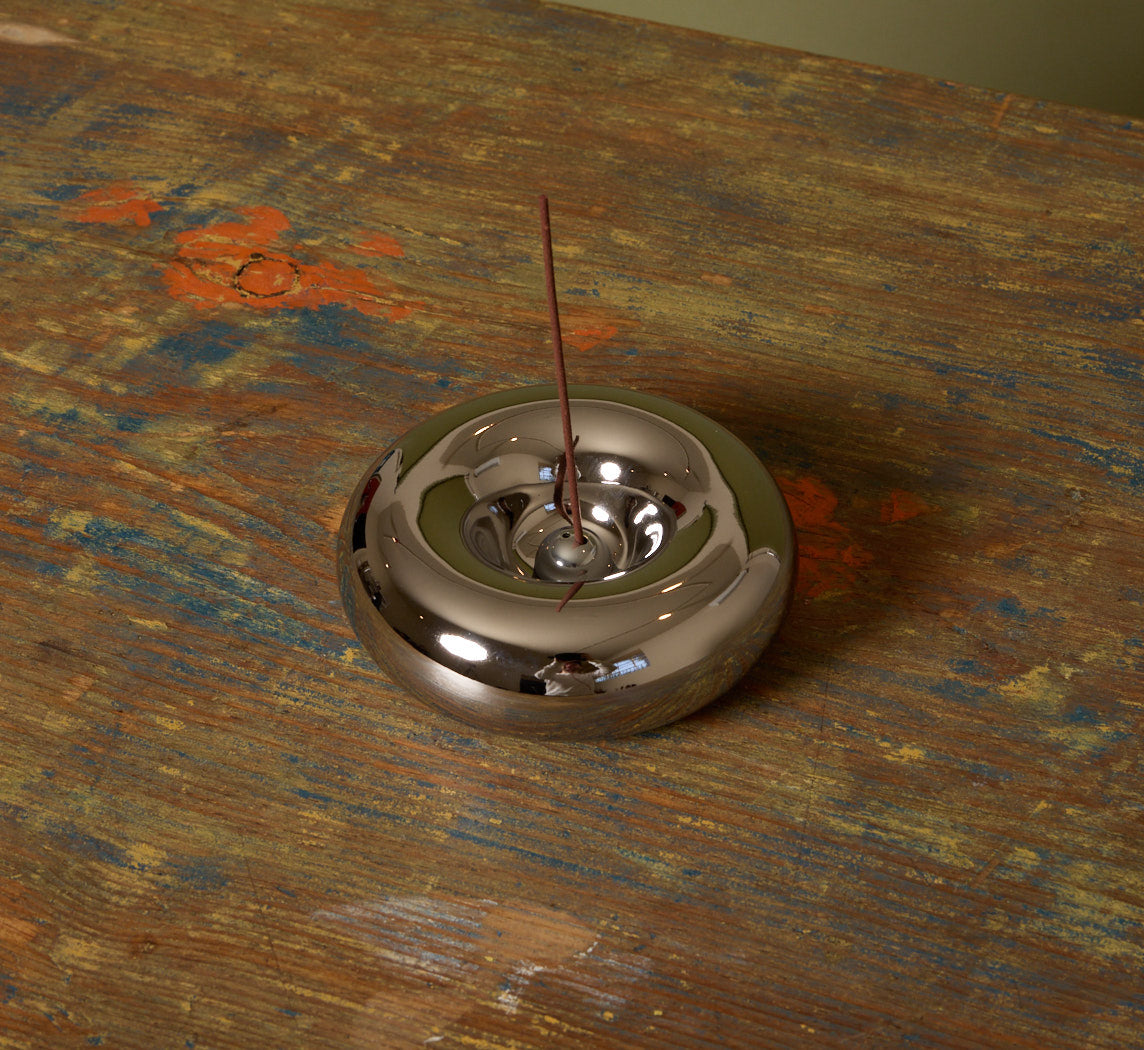 CHROME INCENSE HOLDER