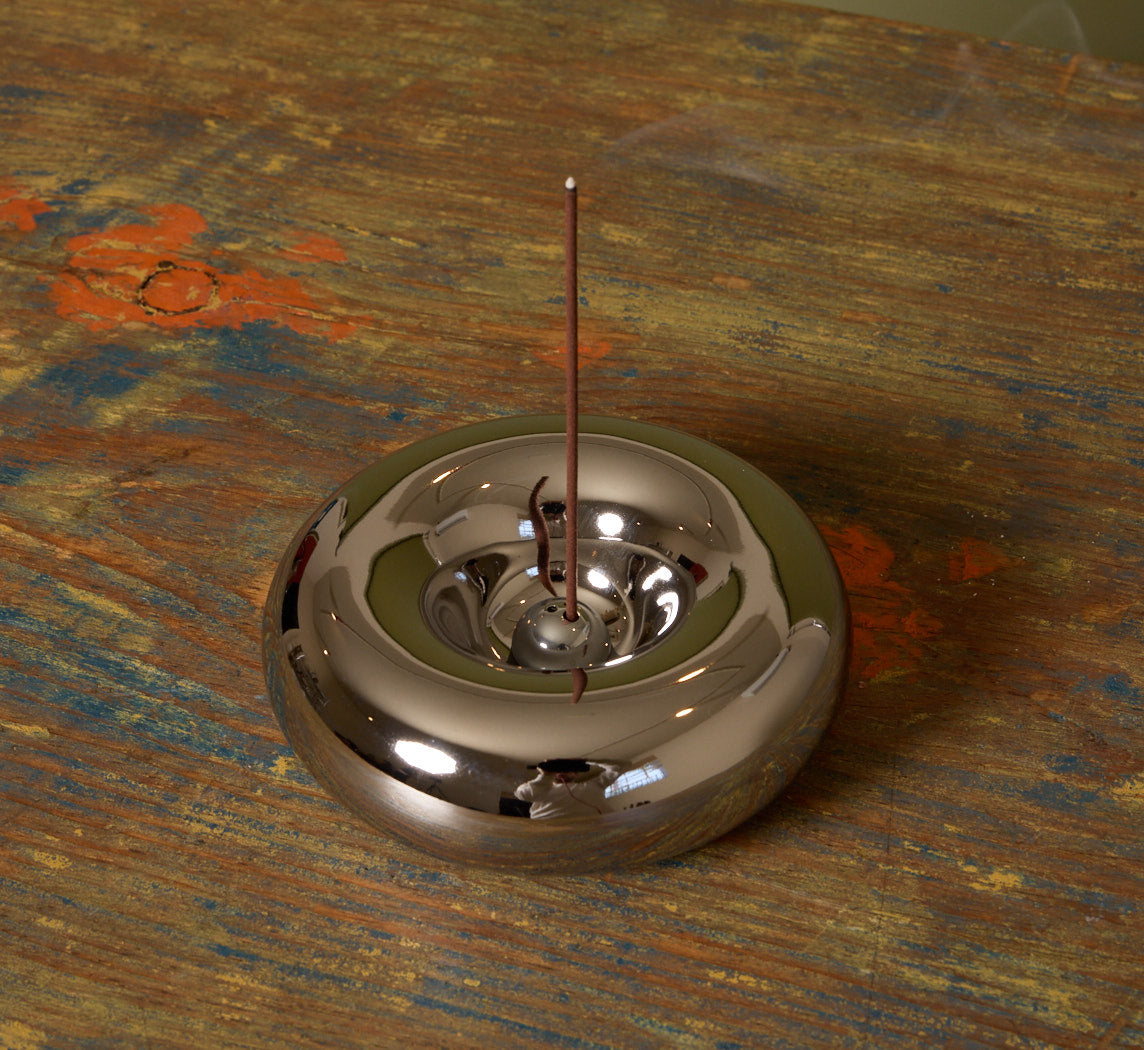 CHROME INCENSE HOLDER