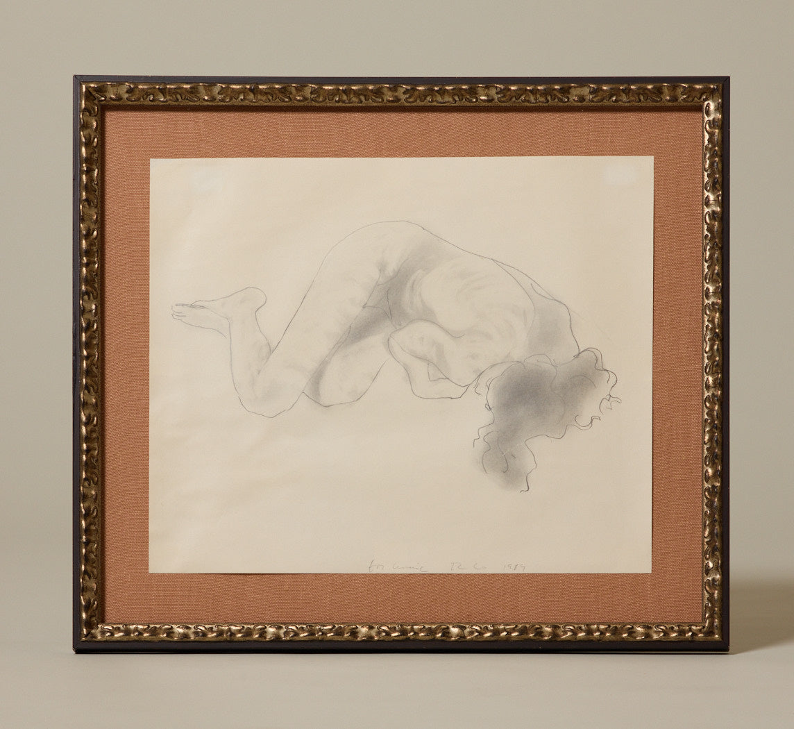 GRAPHITE NUDE SKETCH BY ROBERT GRAHAM (1938 - 2008), C. 1989