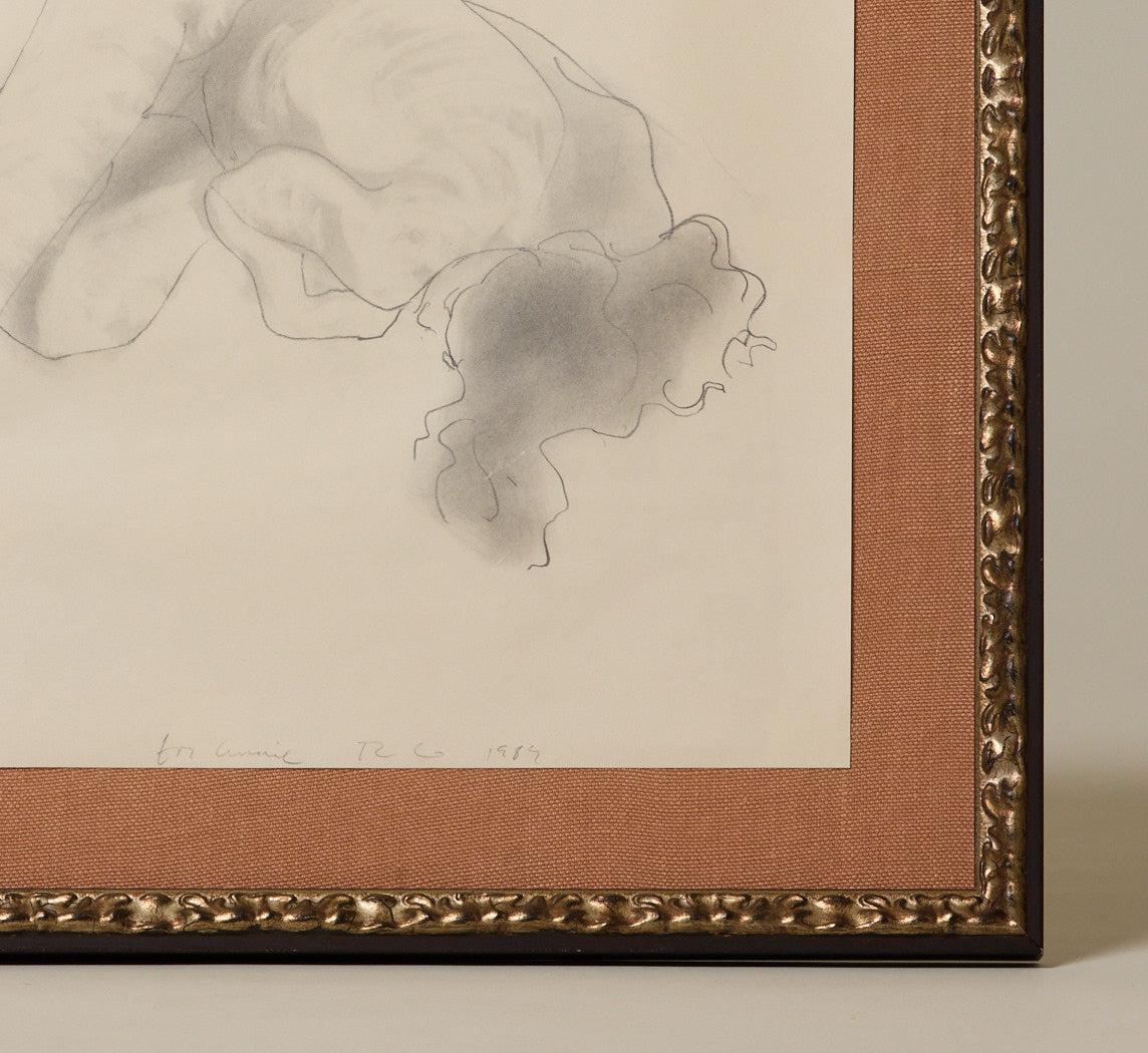 GRAPHITE NUDE SKETCH BY ROBERT GRAHAM (1938 - 2008), C. 1989