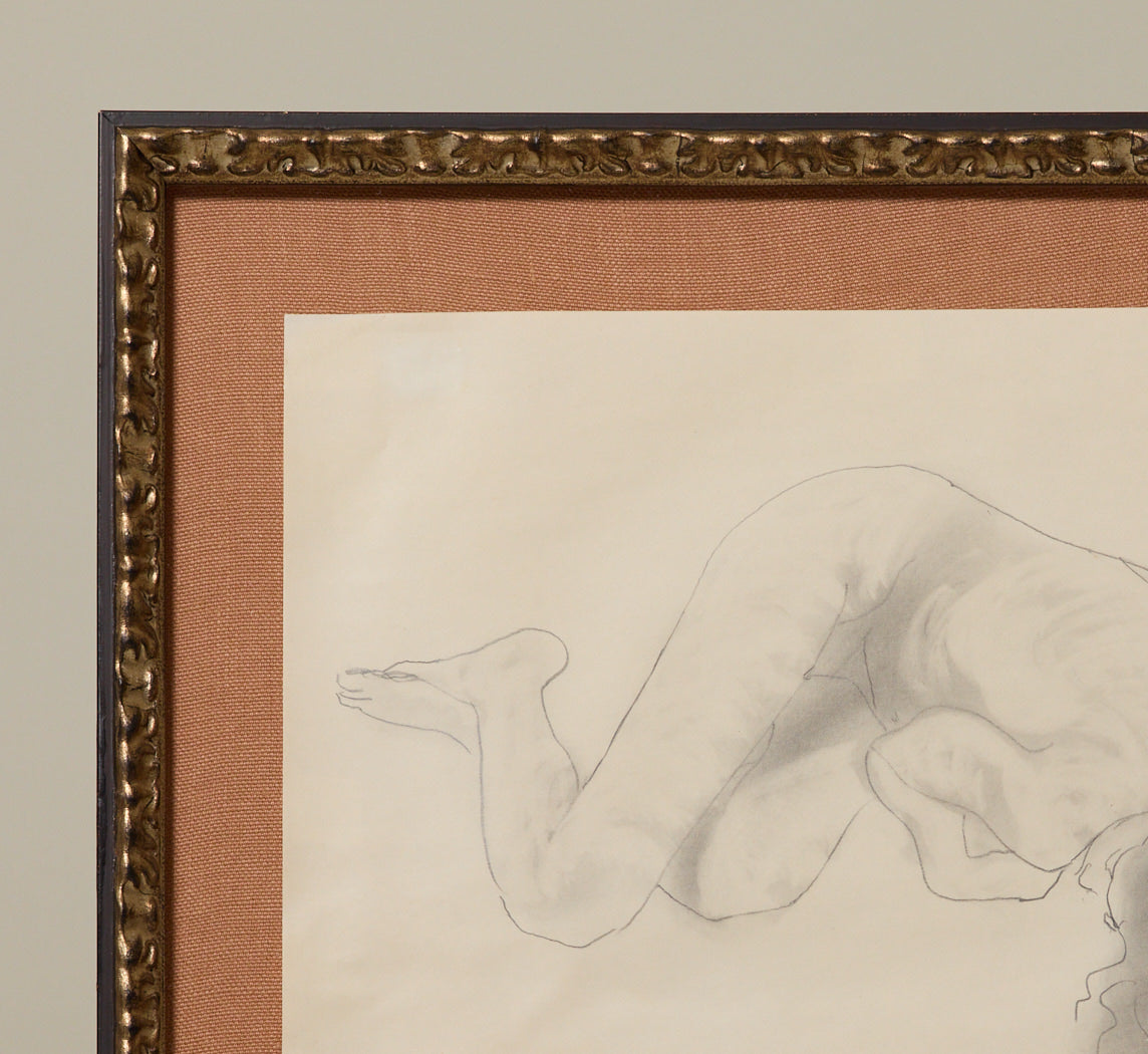GRAPHITE NUDE SKETCH BY ROBERT GRAHAM (1938 - 2008), C. 1989