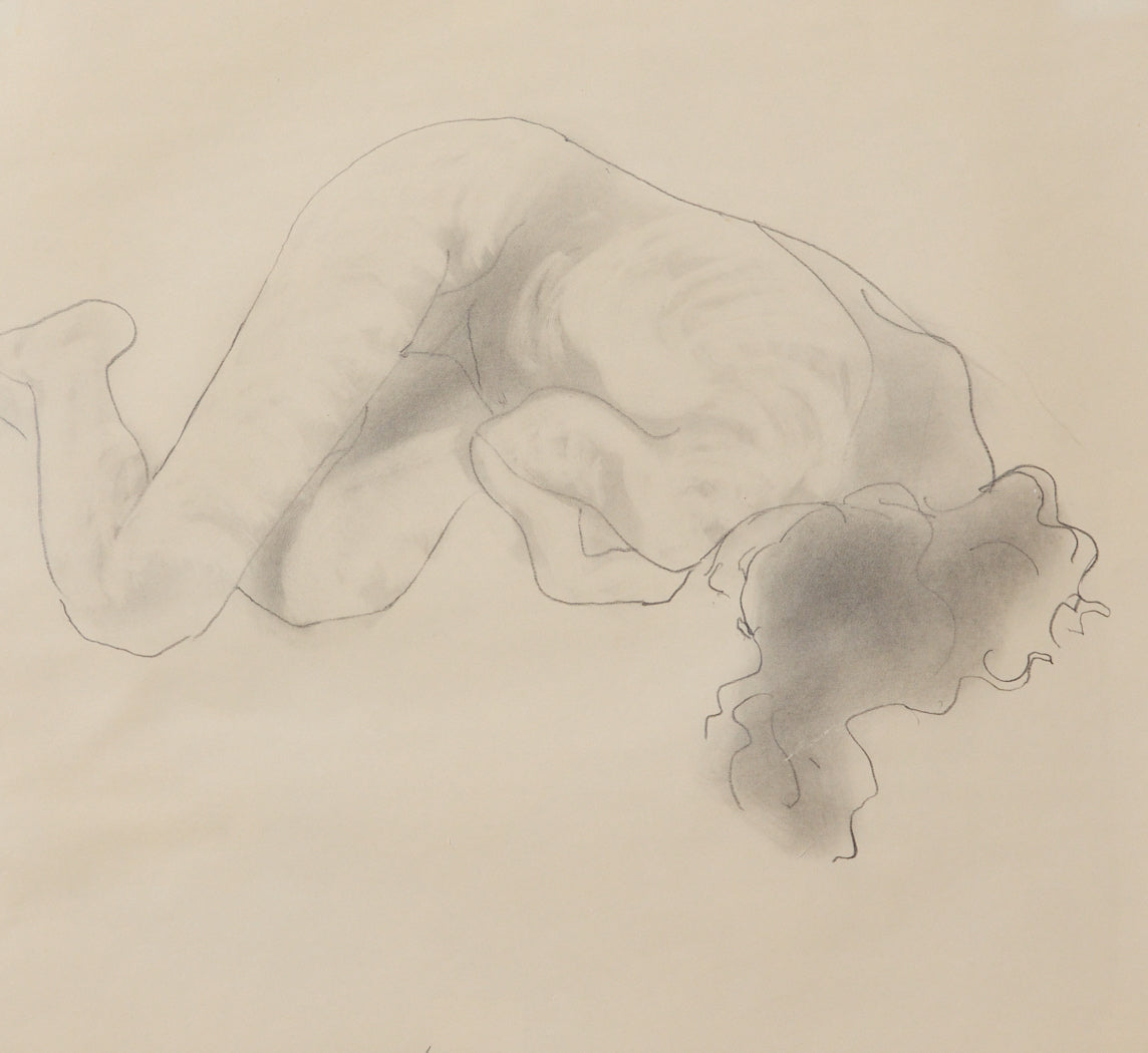 GRAPHITE NUDE SKETCH BY ROBERT GRAHAM (1938 - 2008), C. 1989