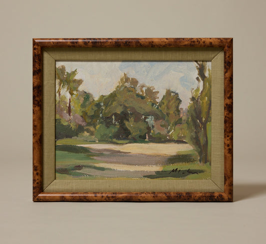 VINTAGE FRENCH SCHOOL IMPRESSIONIST WOODLAND LANDSCAPE