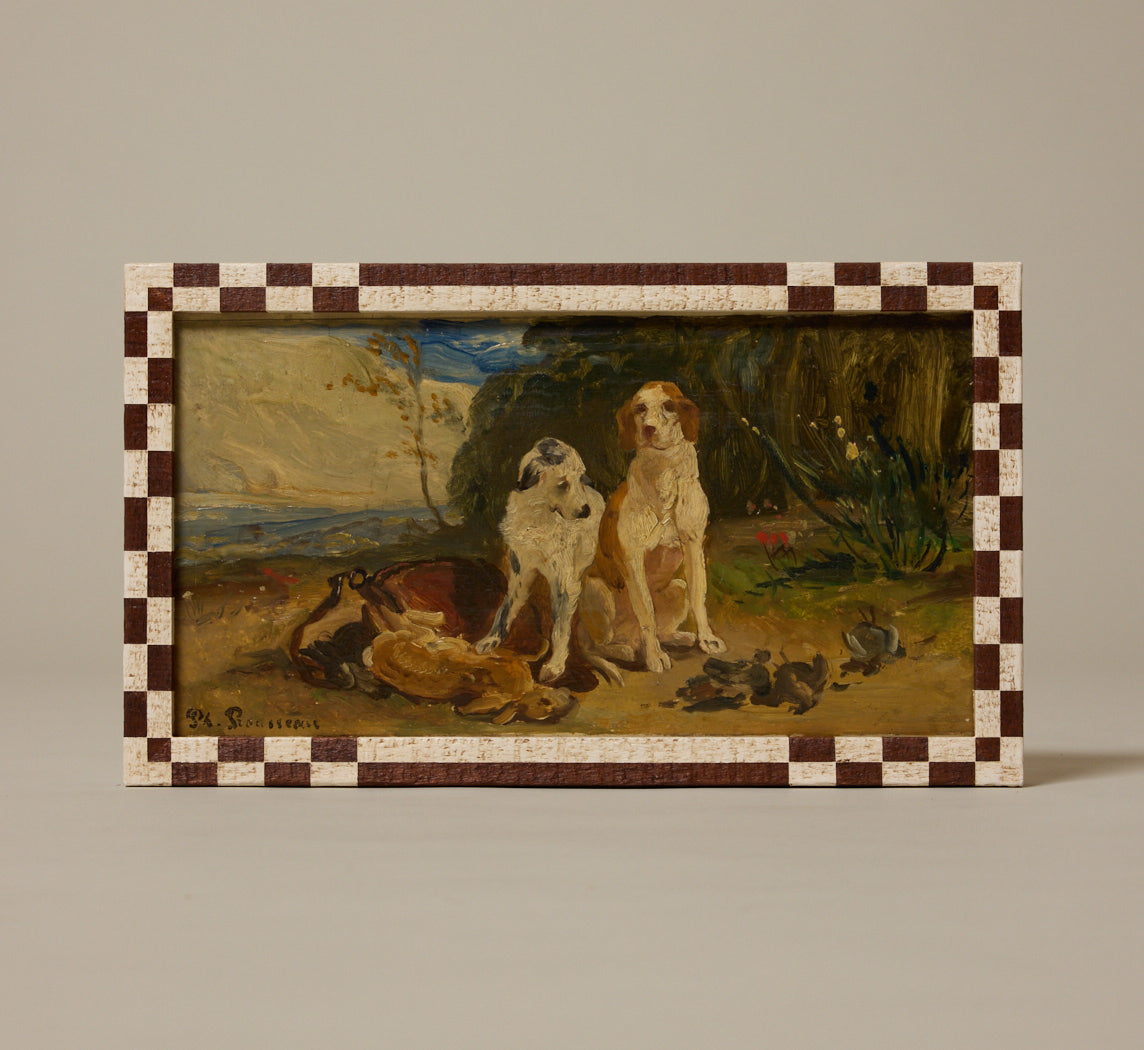 "THE DOGS AFTER THE HUNT" BY PHILIPPE ROUSSEAU (1816-1887), SIGNED