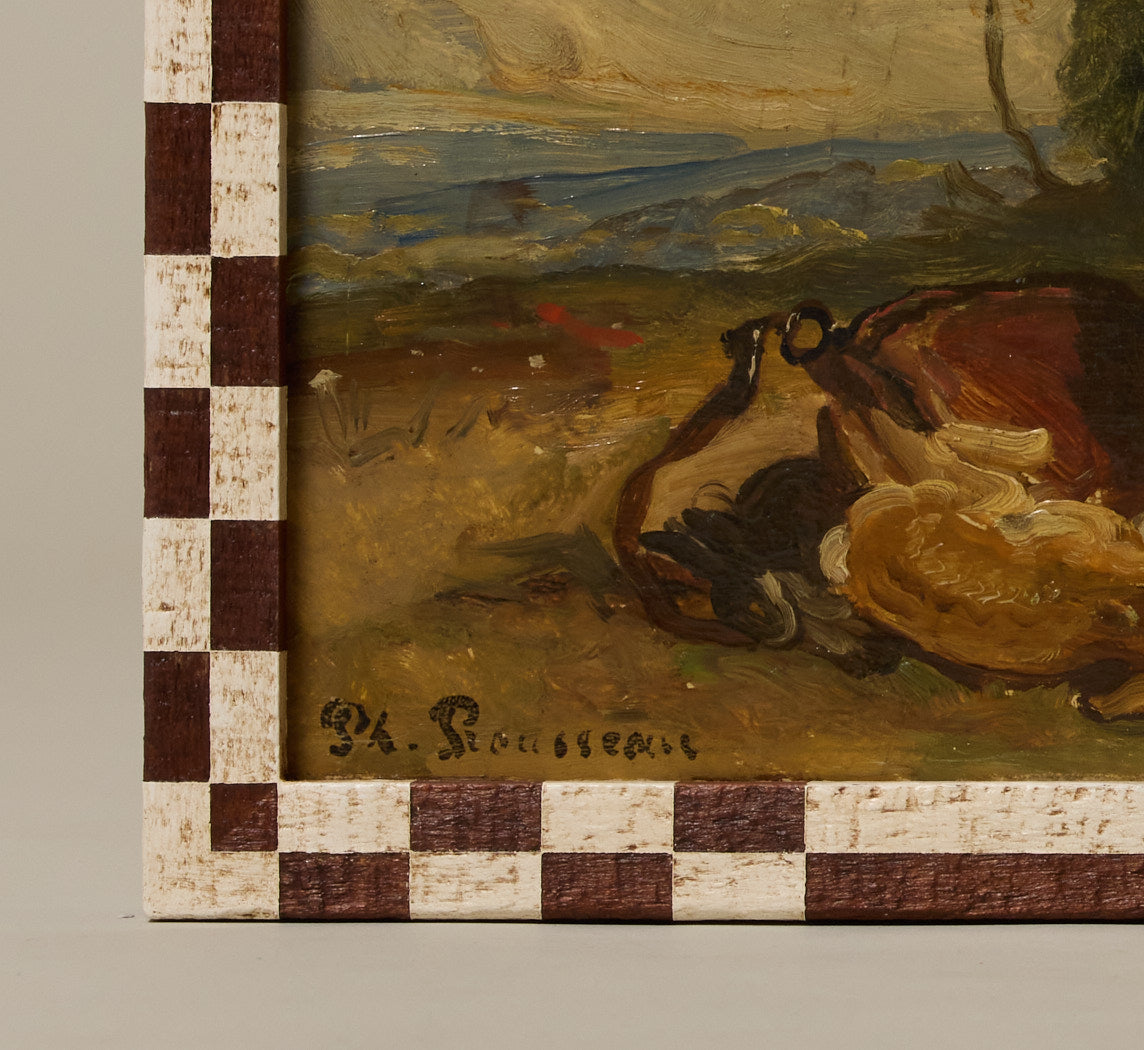 "THE DOGS AFTER THE HUNT" BY PHILIPPE ROUSSEAU (1816-1887), SIGNED