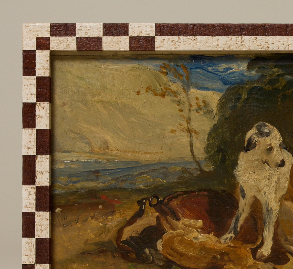 "THE DOGS AFTER THE HUNT" BY PHILIPPE ROUSSEAU (1816-1887), SIGNED