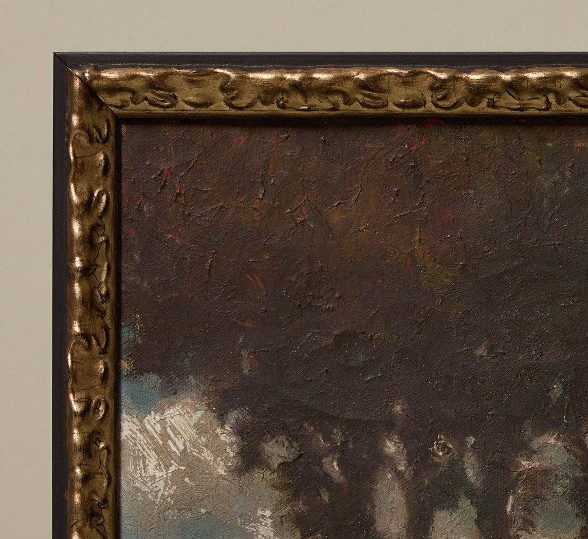 EARLY 20TH CENTURY EUROPEAN IMPRESSIONIST TREE LANDSCAPE