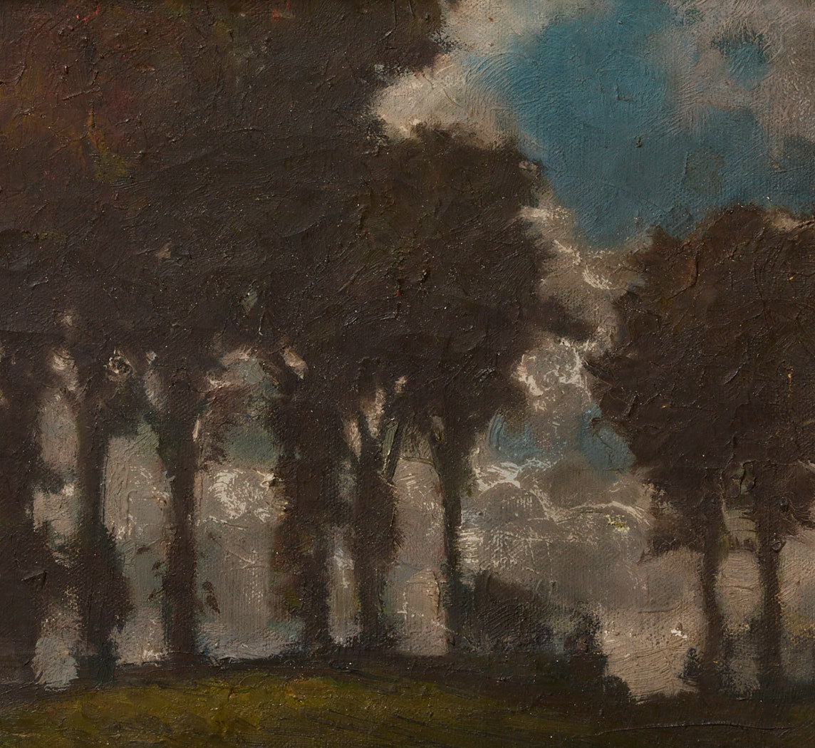 EARLY 20TH CENTURY EUROPEAN IMPRESSIONIST TREE LANDSCAPE