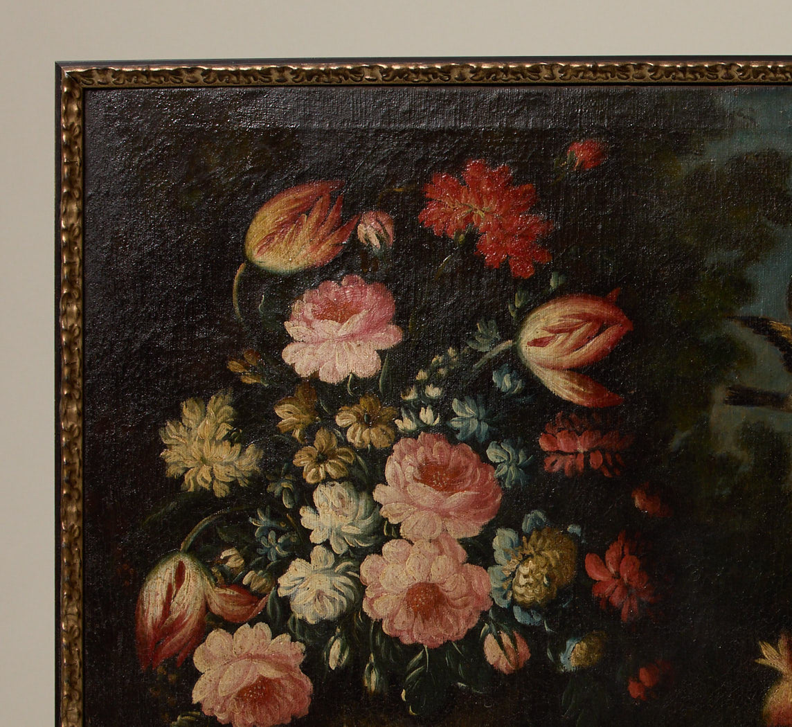 18TH CENTURY ITALIAN BOTANIC & BIRD STILL LIFE