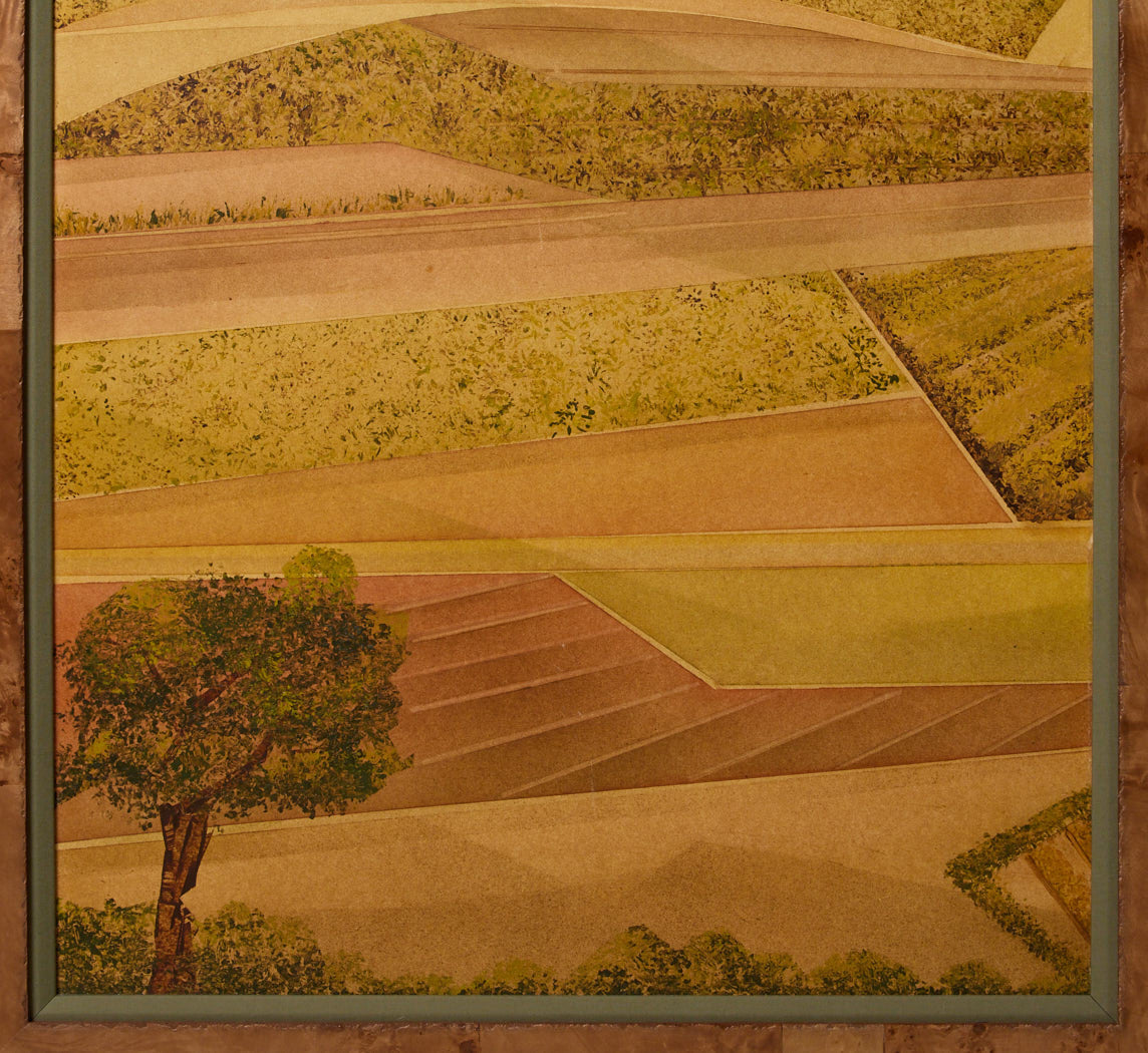 VINTAGE SPANISH SCHOOL PASTORAL DIPTYCH