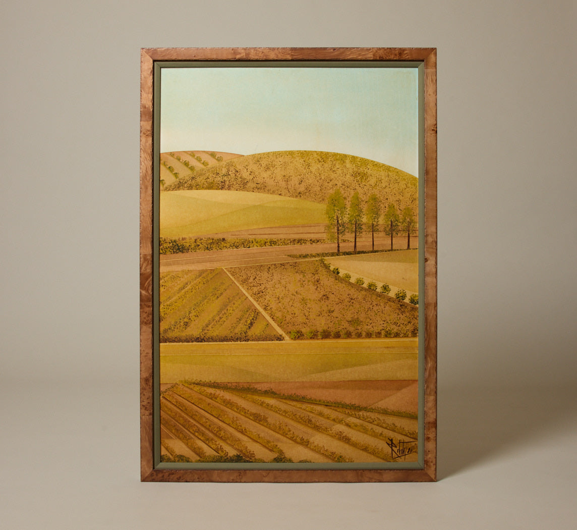 VINTAGE SPANISH SCHOOL PASTORAL DIPTYCH