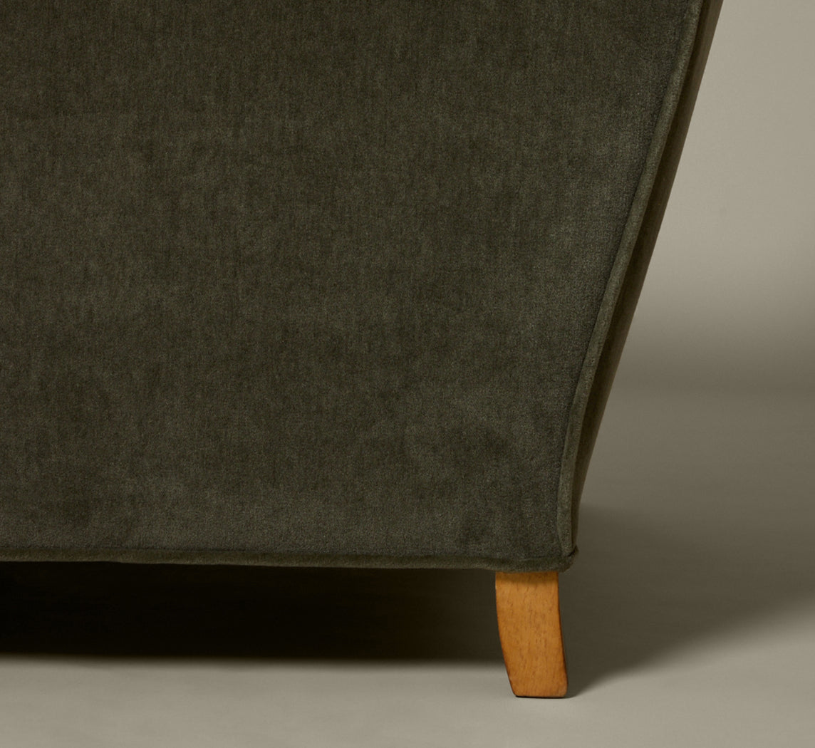 DANISH ART DECO SCULPTURAL LION LOUNGE CHAIR IN MOHAIR