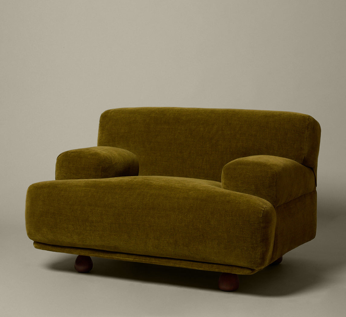 PIERCE & WARD ENZO IN OLIVE CHENILLE