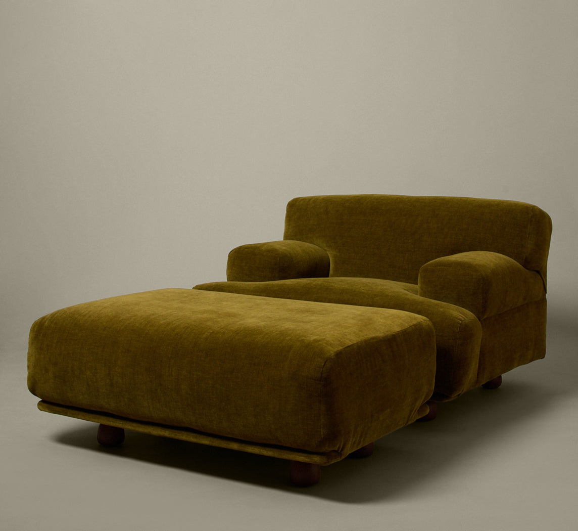 PIERCE & WARD ENZO IN OLIVE CHENILLE