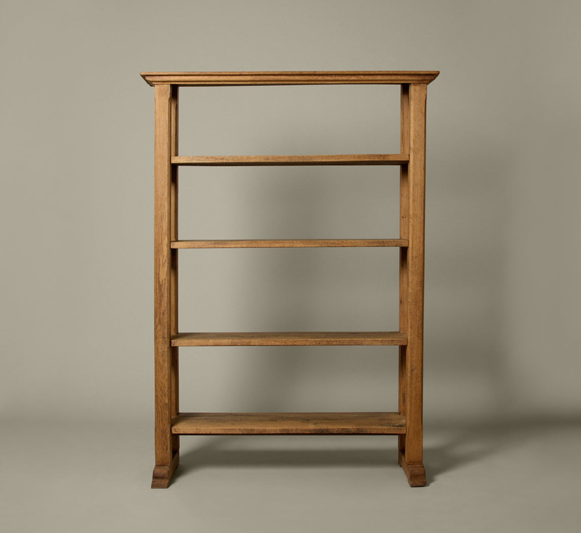 1950S FRENCH SOLID OAK ÉTAGÈRE