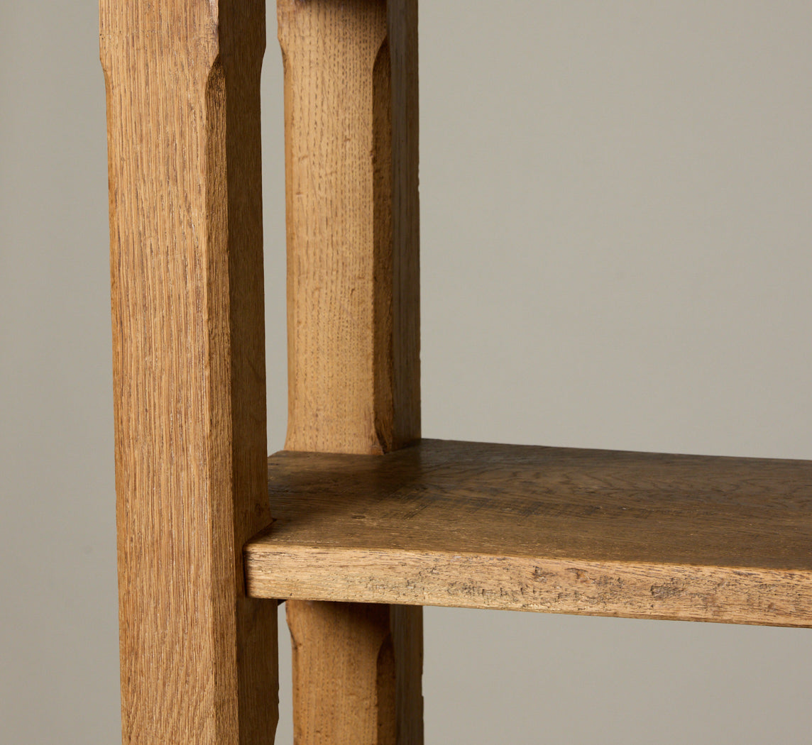 1950S FRENCH SOLID OAK ÉTAGÈRE