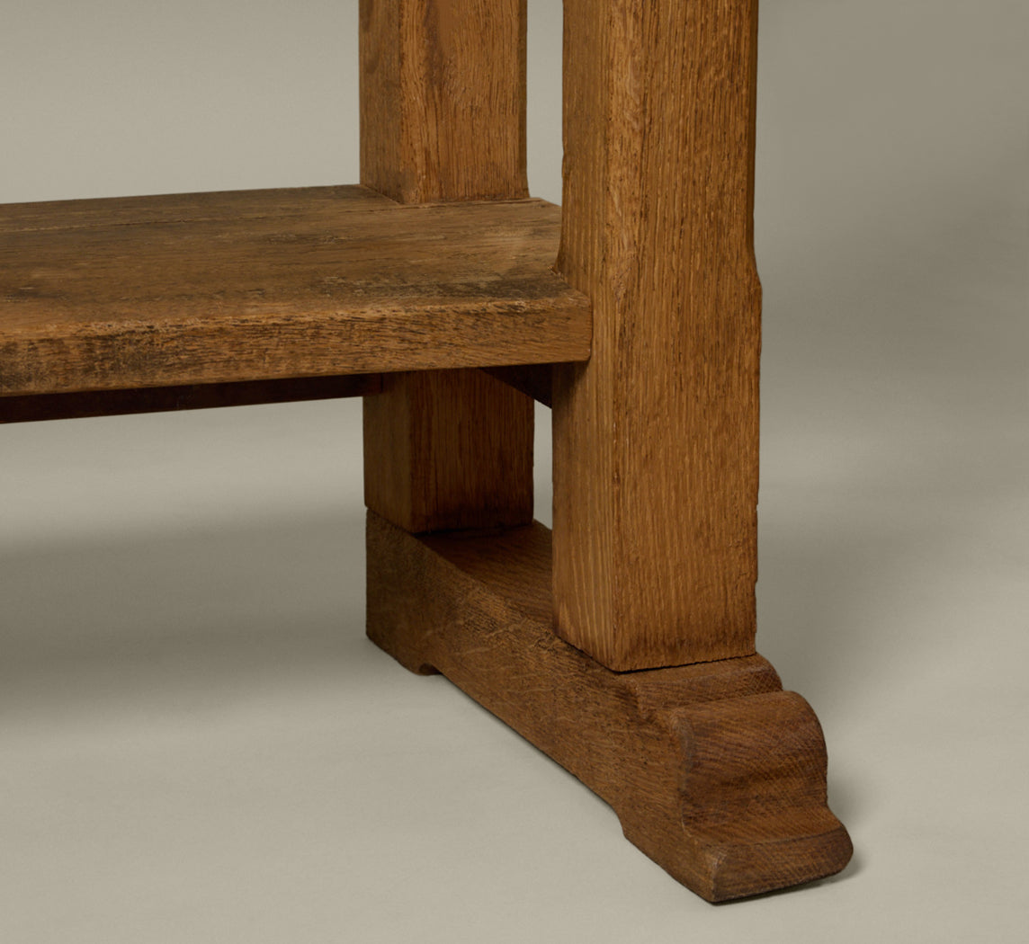 1950S FRENCH SOLID OAK ÉTAGÈRE
