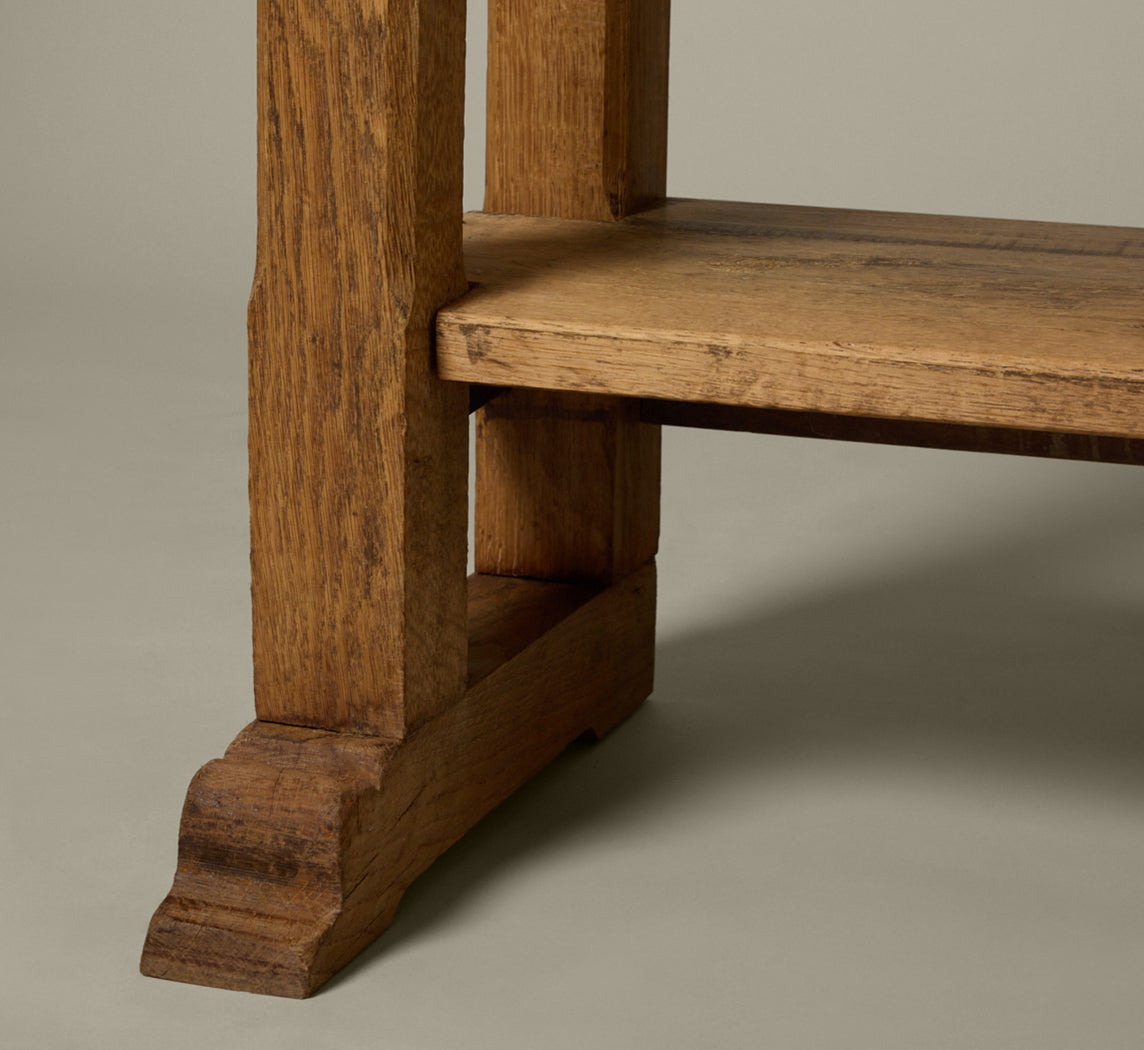 1950S FRENCH SOLID OAK ÉTAGÈRE