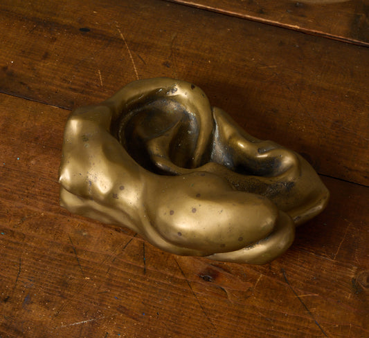 MIDCENTURY ABSTRACT BRONZE SCULPTURE