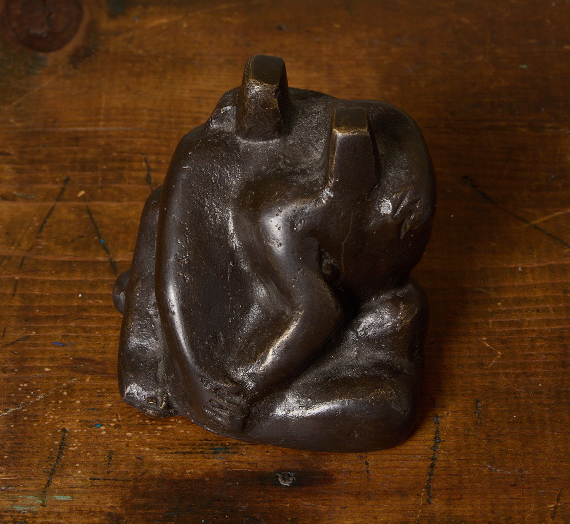MIDCENTURY BRONZE "LOVERS" SCULPTURE