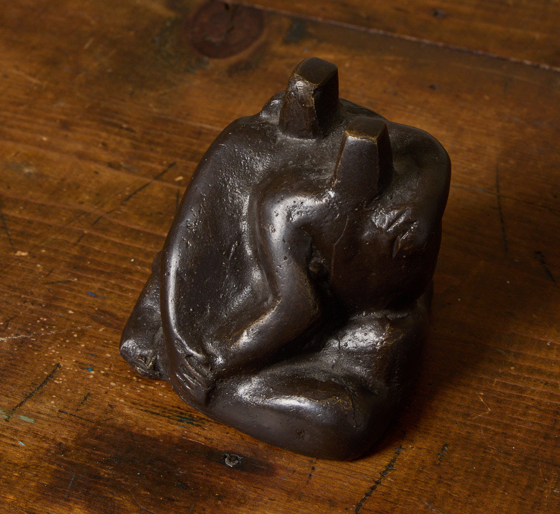 MIDCENTURY BRONZE "LOVERS" SCULPTURE
