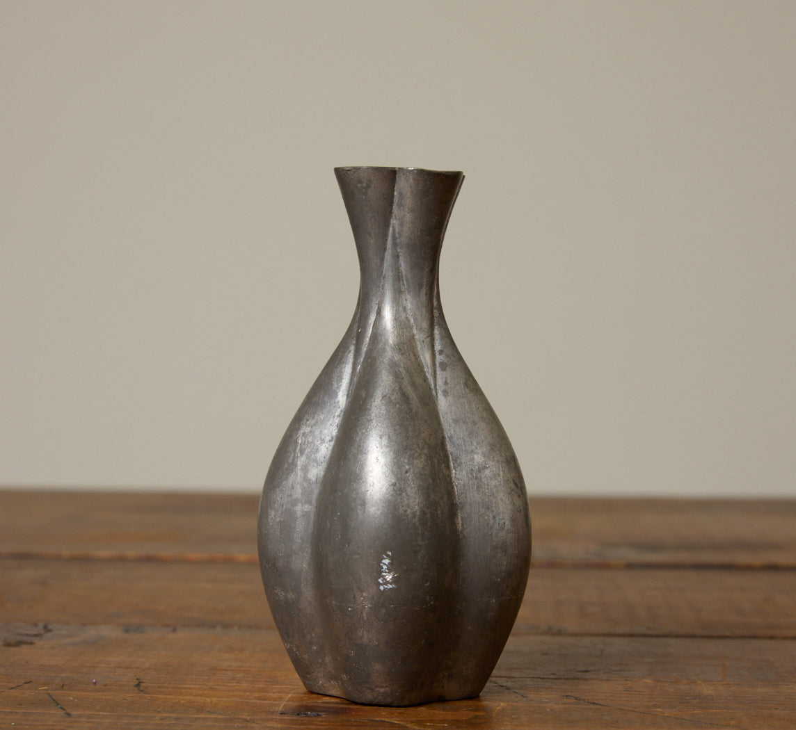 PETITE 1930S DANISH PEWTER VASE BY JUST ANDERSON