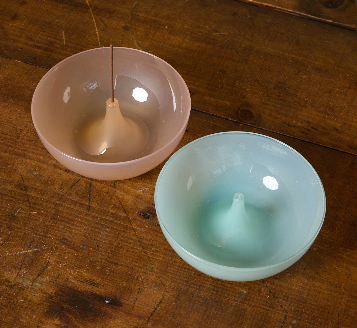 BLOWN GLASS INCENSE BOWL