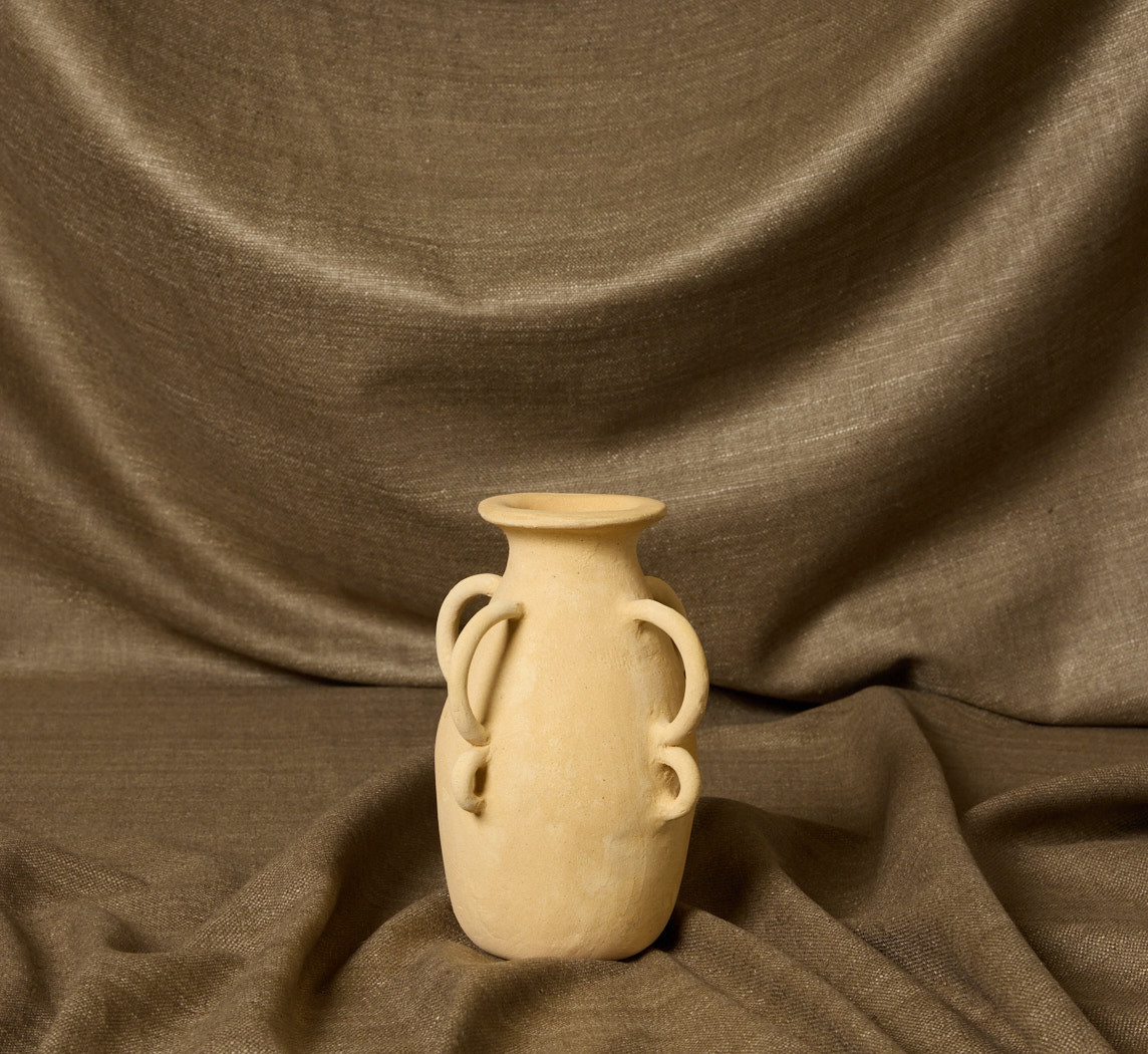 EARTHENWARE VASE IN OCRA BY POTTERY ROMA