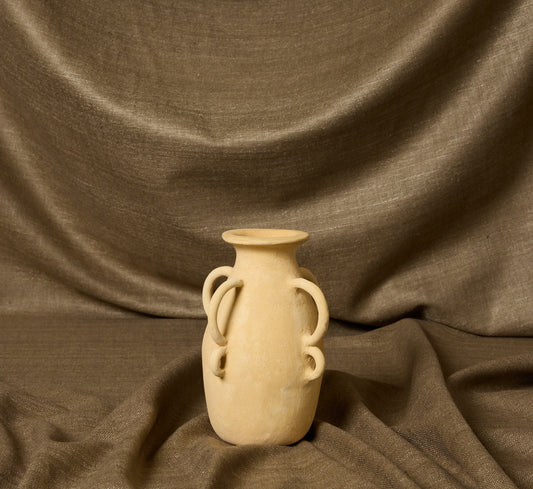 EARTHENWARE VASE IN OCRA BY POTTERY ROMA