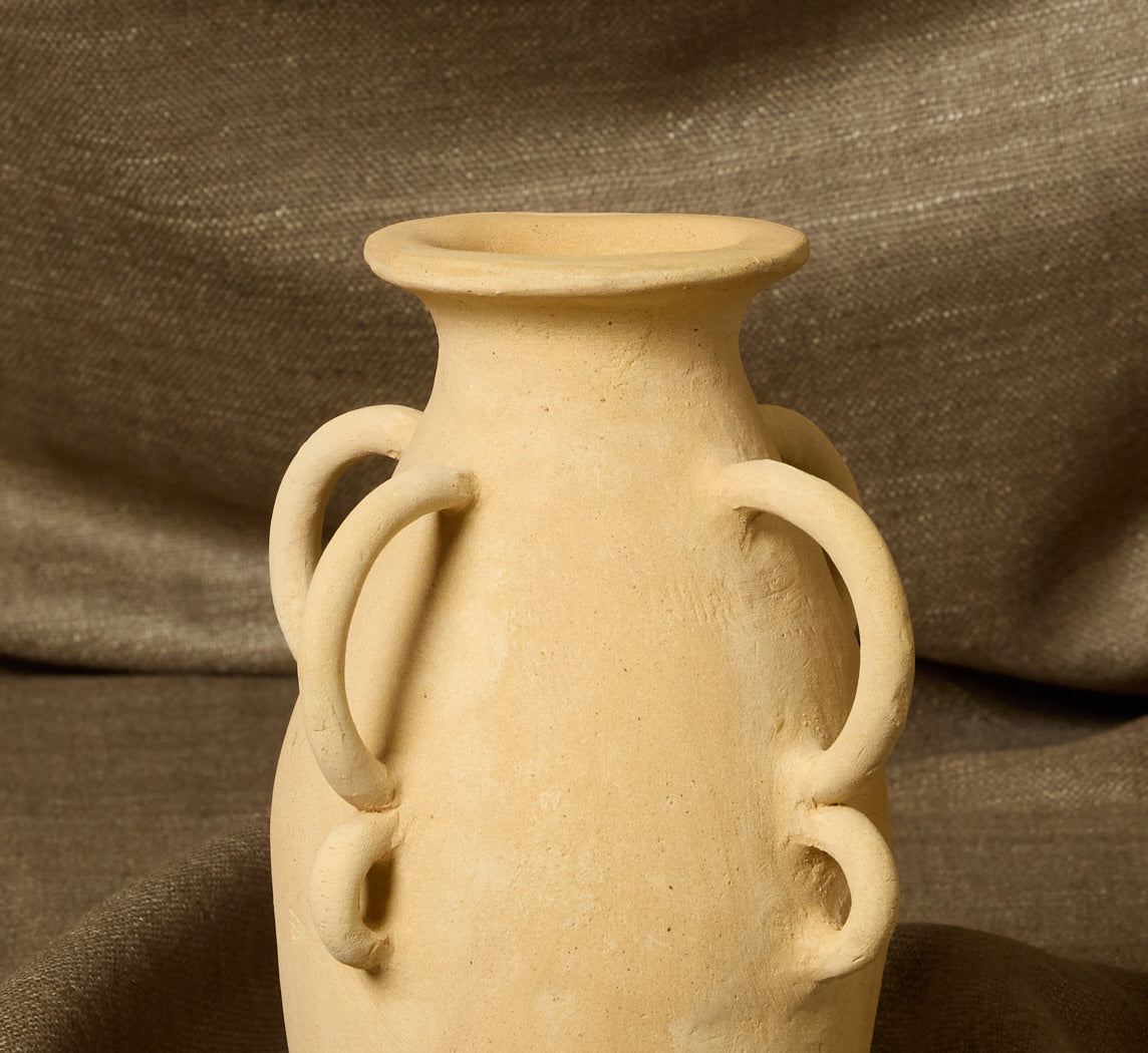 EARTHENWARE VASE IN OCRA BY POTTERY ROMA