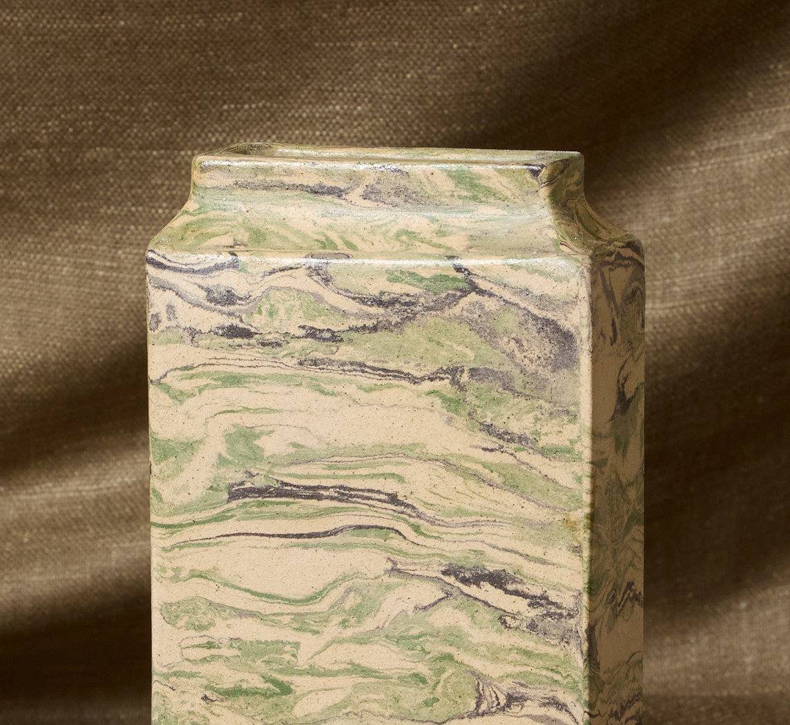 MARBLED STONEWARE VASE IN PRIMAVERA BY POTTERY ROMA