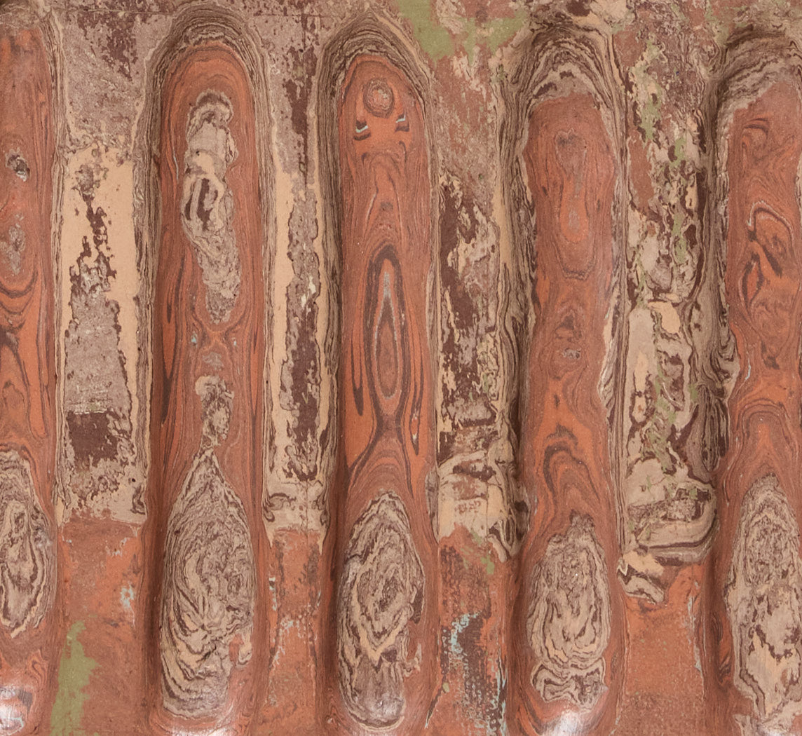 MARBLED EARTHENWARE VASE IN RUGGINE BY POTTERY ROMA