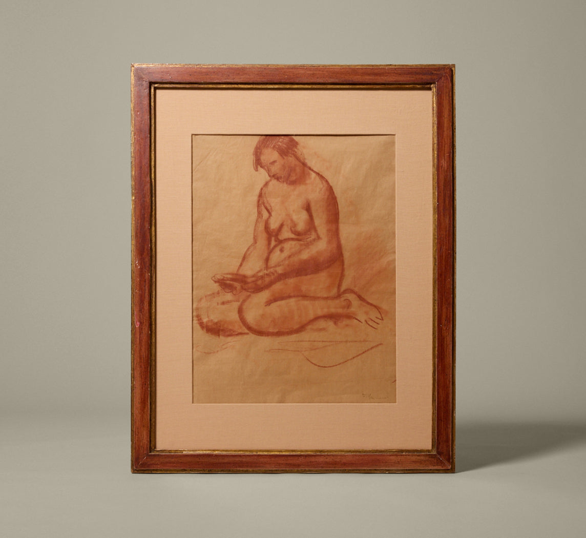 1920S ITALIAN NUDE FIGURE STUDY BY FELICE CARENA (1879-1966)