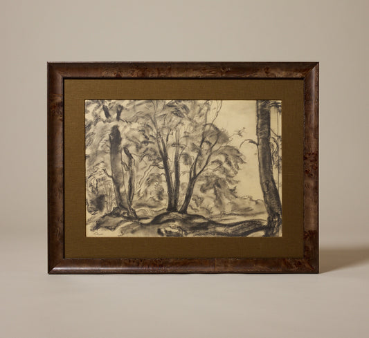 CHARCOAL FOREST LANDSCAPE, C. 1940S
