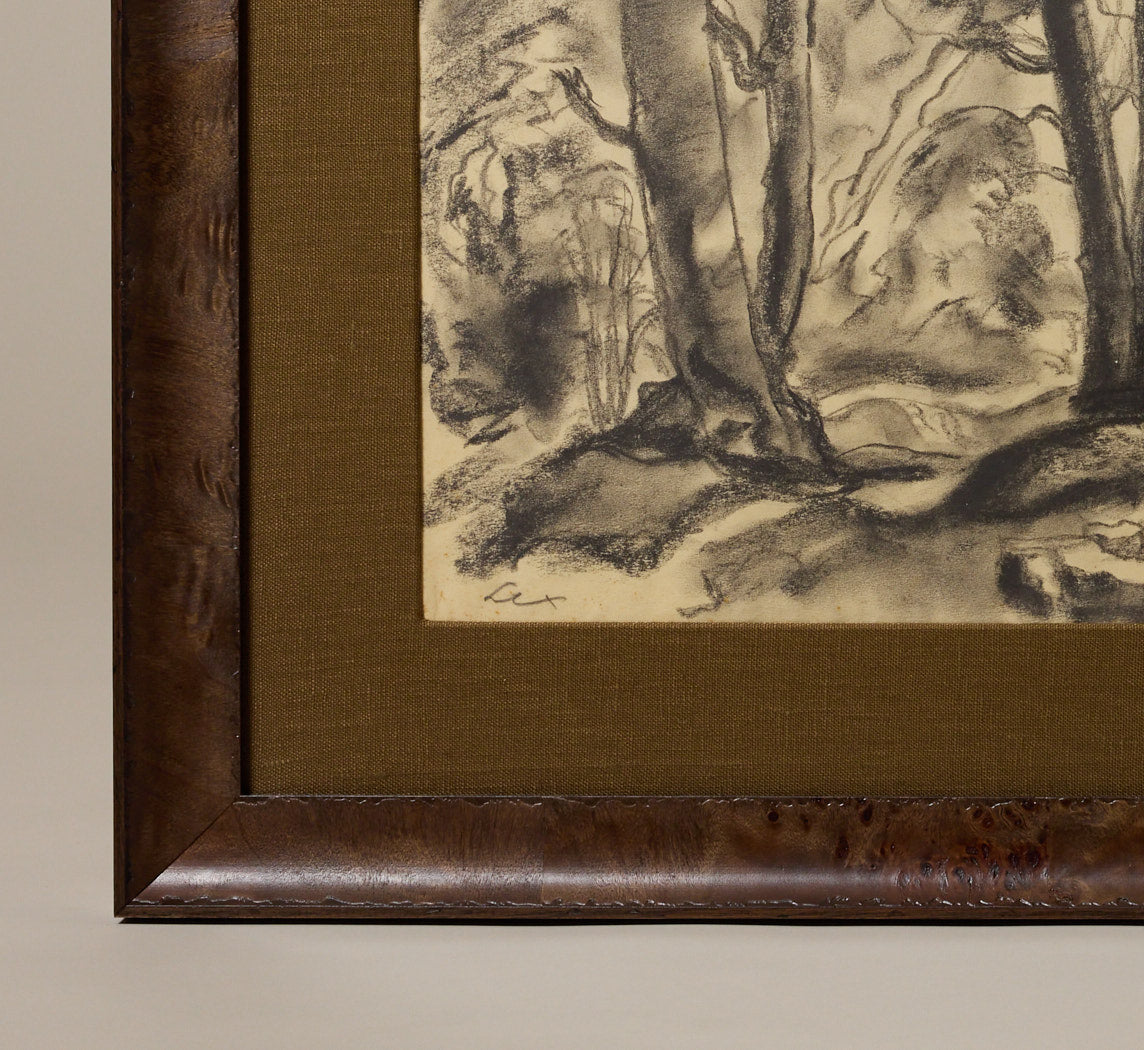 CHARCOAL FOREST LANDSCAPE, C. 1940S