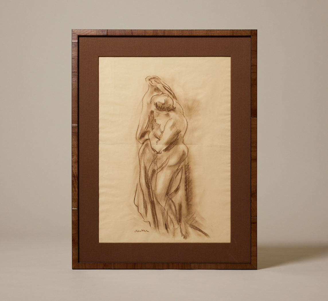 1920S VIENNESE EXPRESSIONIST NUDE STUDY BY GEORG MERKEL (1881 - 1976)